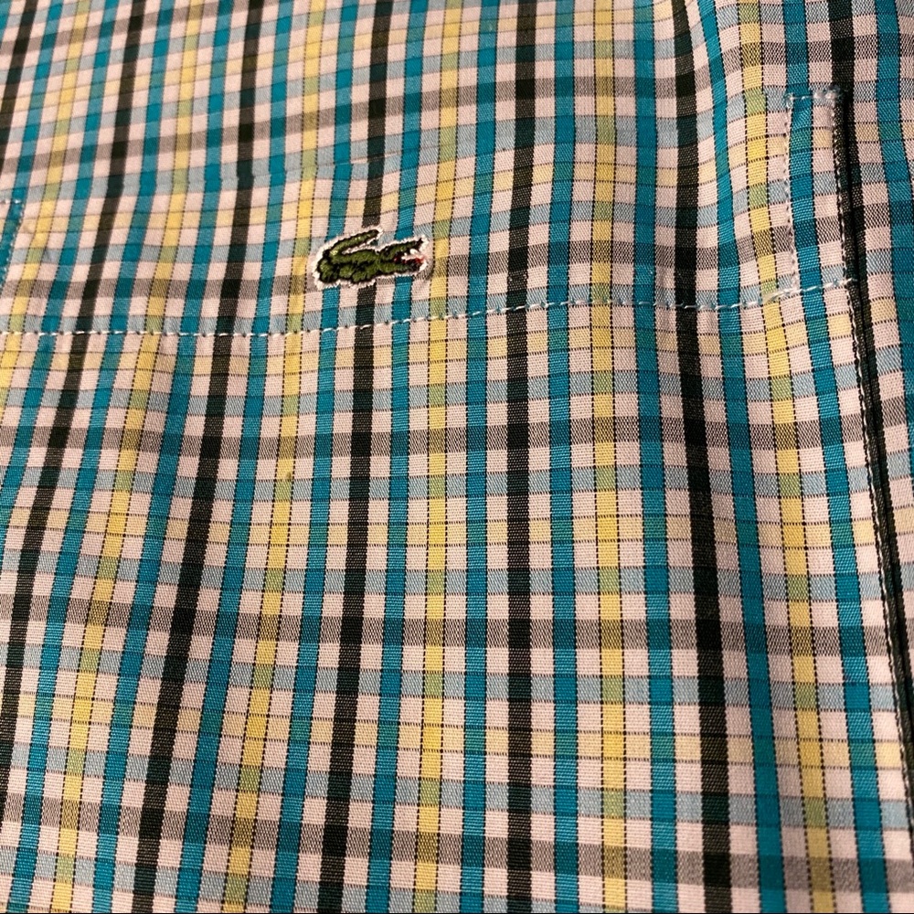 Men’s Lacoste Short Sleeve Button Up Shirt